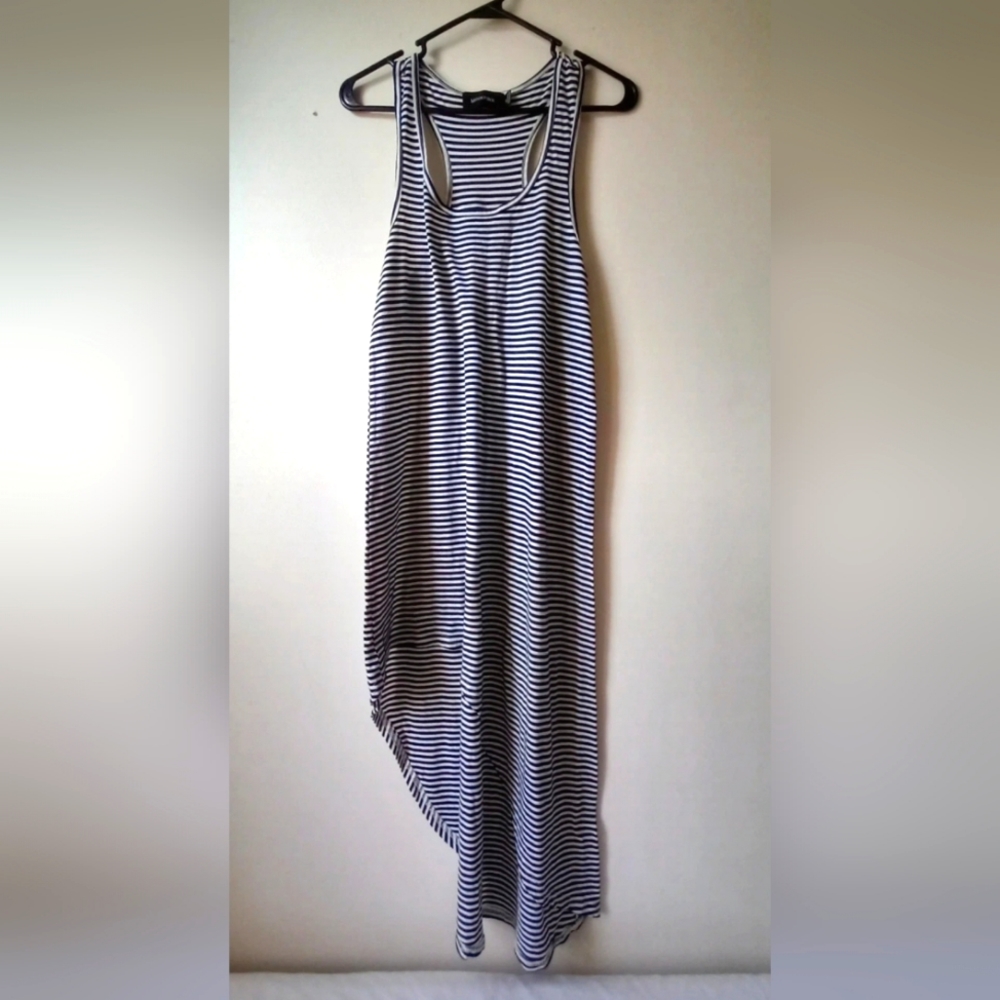 🎀 3/$20 Minkpink Asymmetrical Striped Tank Midi Dress Women's Size Small